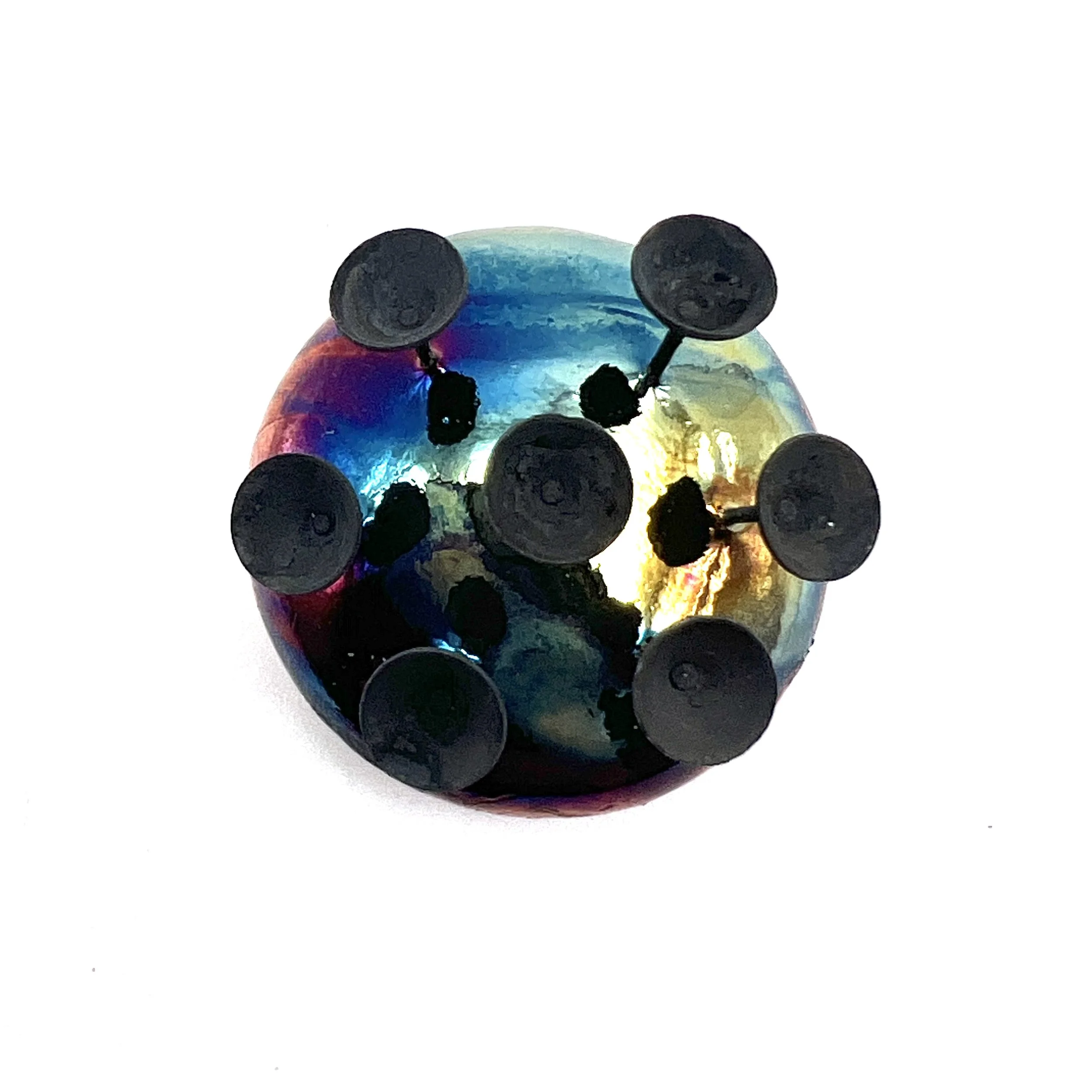 Spike Raku Cabochon Ceramic Jewelry Supplies Handmade by